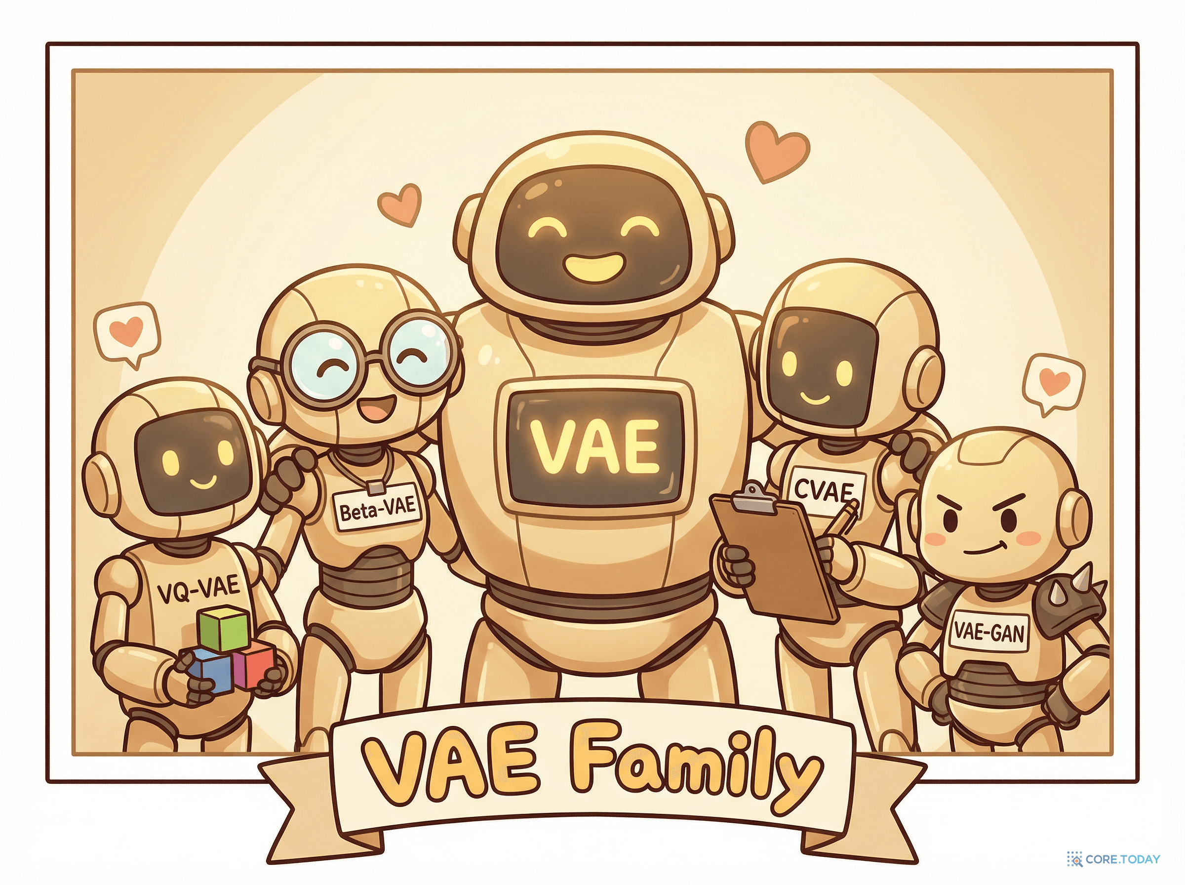 VAE 패밀리 — 원조 VAE에서 파생된 다양한 변형들