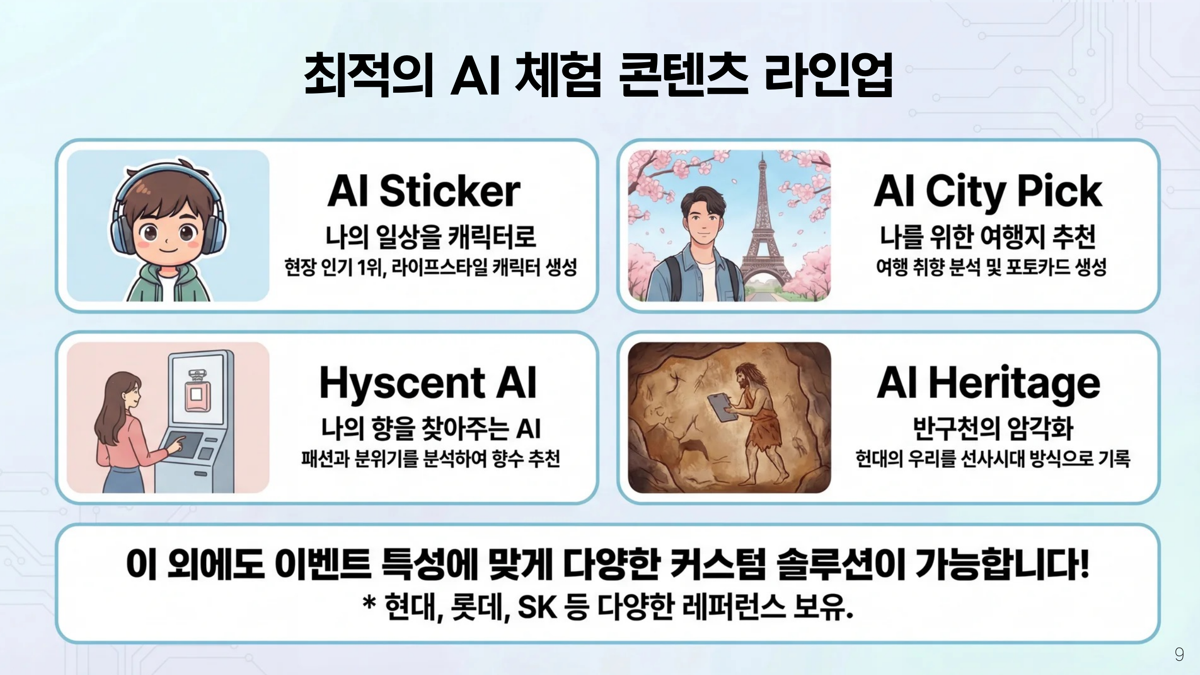 AI 체험 콘텐츠 라인업