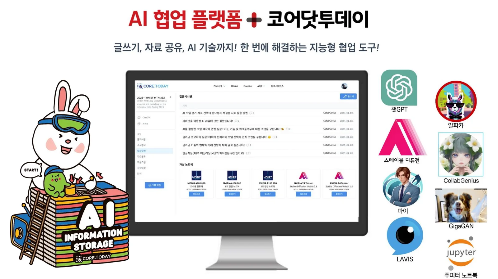 AI 협업 플랫폼 코어닷투데이 — 글쓰기, 자료 공유, AI 기술까지 한 번에 해결하는 지능형 협업 도구